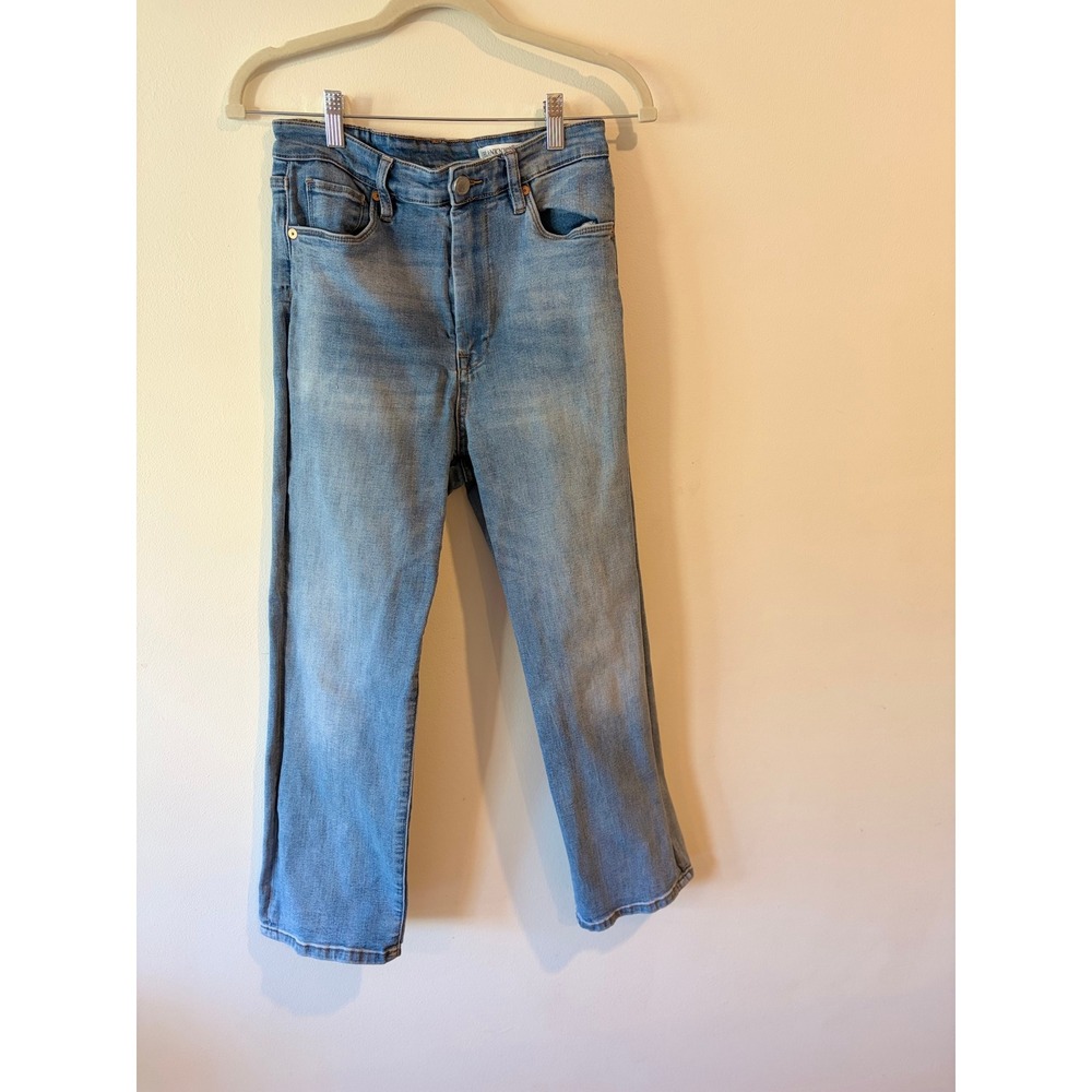 Blank NYC The Baxter Ribcage Straight Leg Jeans Light Wash Blue Denim 29